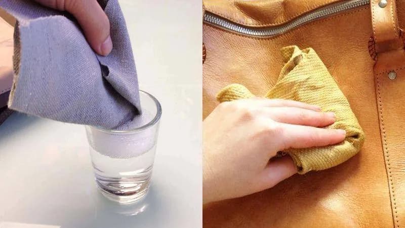 Phủ lại màu vùng da mép túi bằng cọ nhỏ trong quy trình phục hồi
