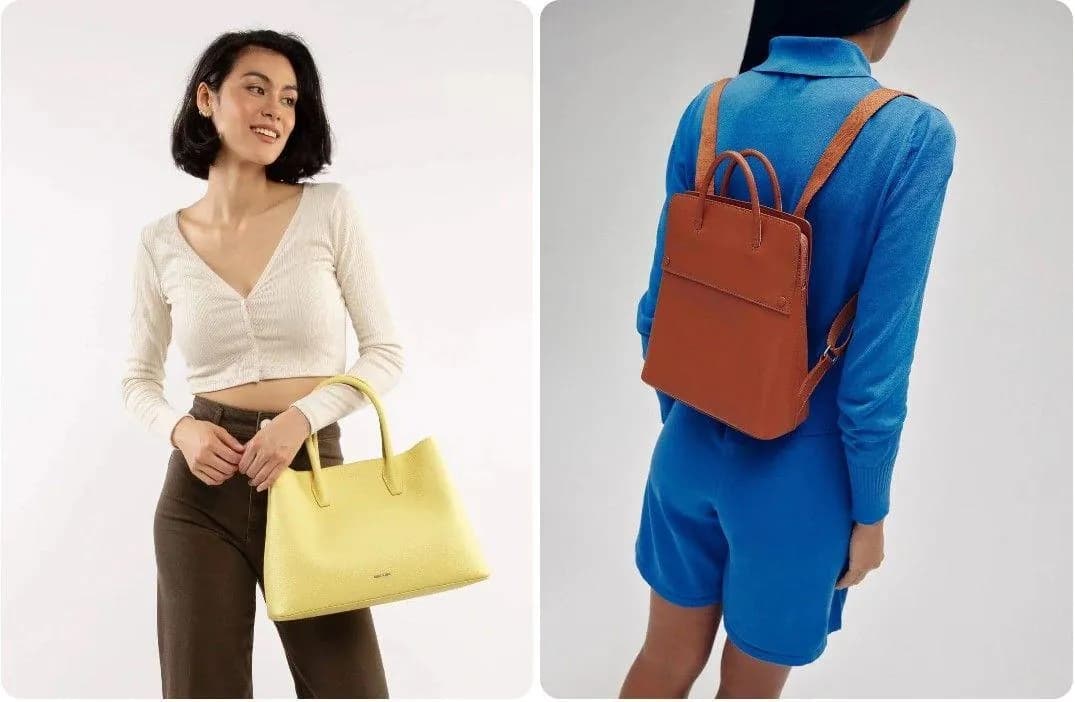 Các mẫu túi da thuần chay với màu sắc đa dạng