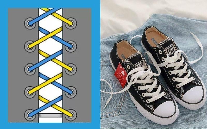 Cách thắt dây giày ngang đơn giản đẹp mà ai cũng nên biết 