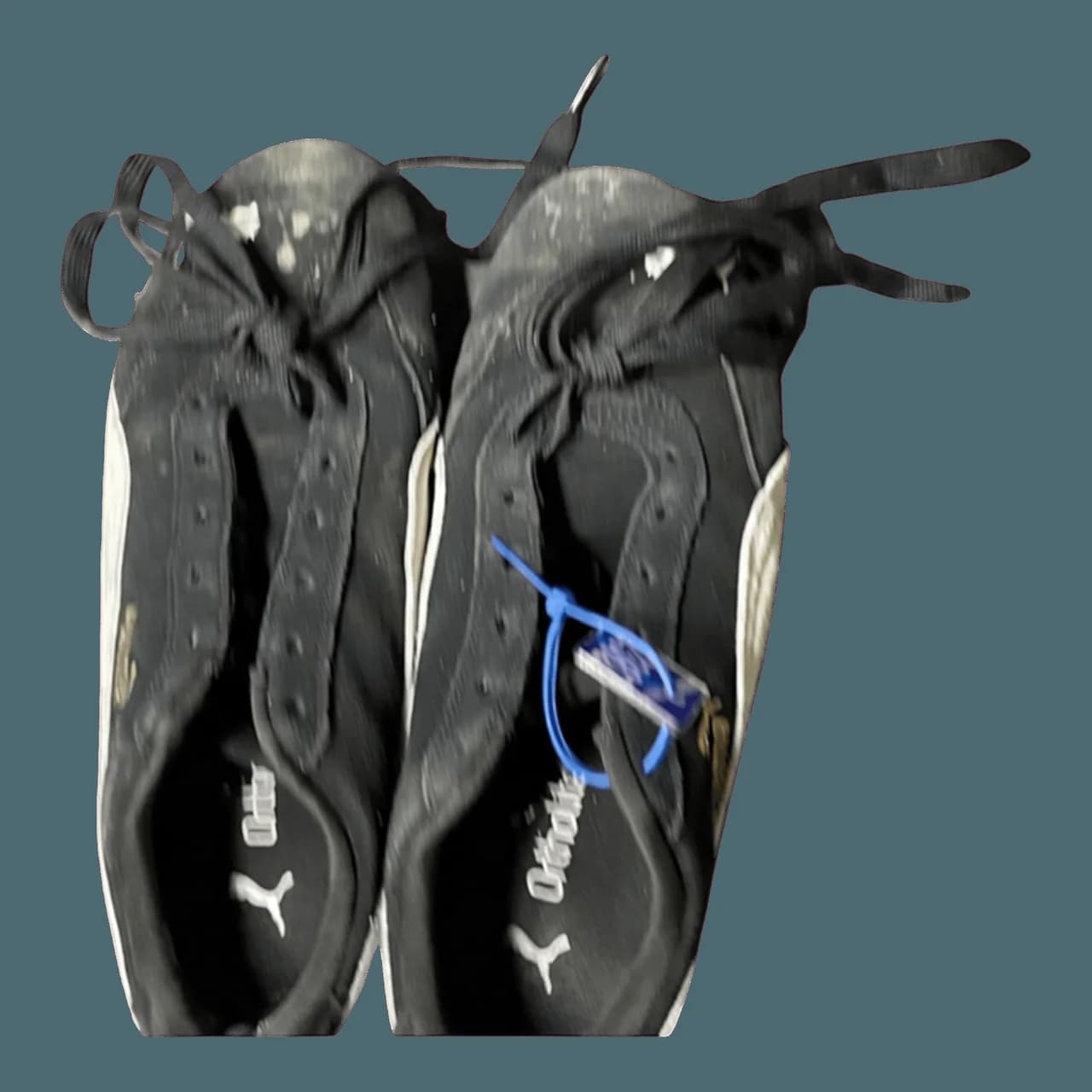 Trước: Giày Puma da lộn bị bết bẩn và xẹp tuyết da