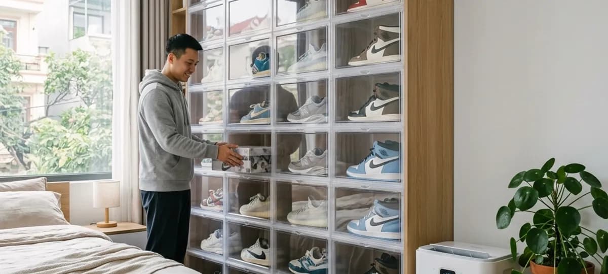 Bảo Quản 20+ Đôi Sneaker Ở Khí Hậu Ẩm: Quy Trình Kiểm Tra, Xoay Vòng & Chống Mốc