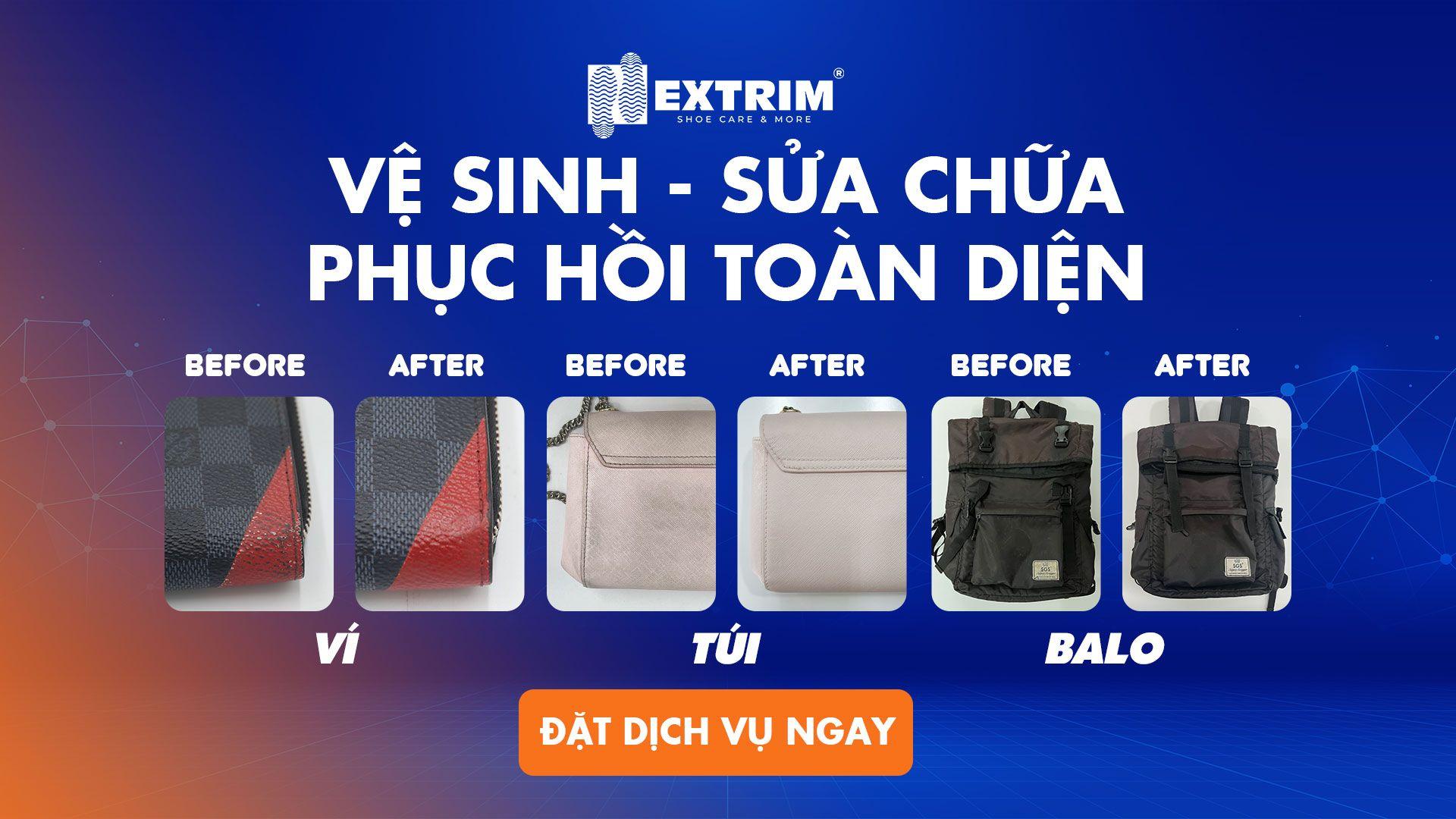 Bảng giá chi tiết Dịch vụ vệ sinh túi xách tại Extrim - Giao nhận tận nơi
