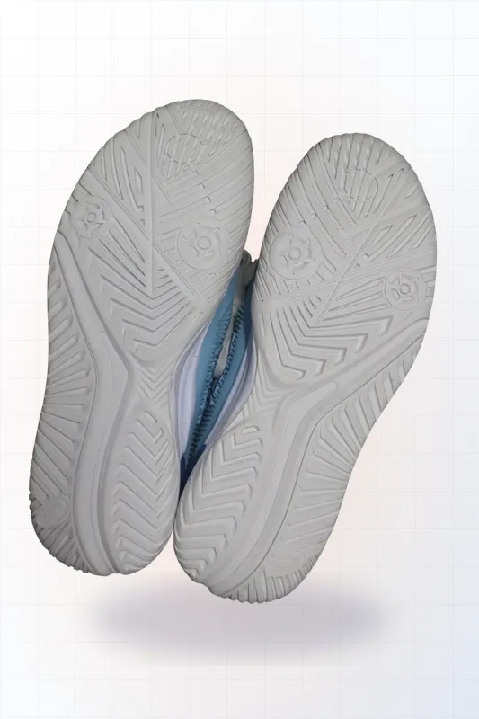 Sneakers with worn sole — Pickleball sole capping (after)